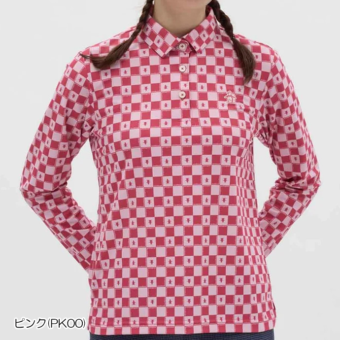 【タグ付き新品】マンシングウェア　長袖シャツ　ゴルフ レディース マンシング ゴルフウェア 長袖シャツ ブロックチェック柄