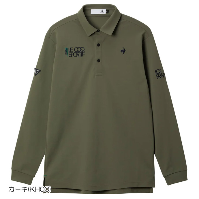 メンズ ルコック ゴルフウェア 長袖シャツ ベーシックデザイン長袖