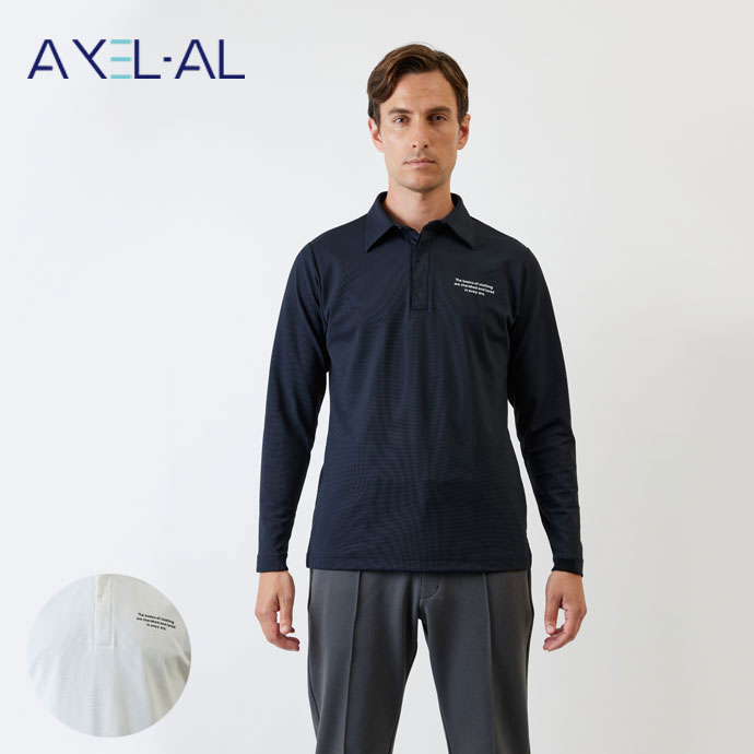 メンズ アクセル ゴルフウェア 長袖シャツ 比翼台衿シャツ AXN252101
