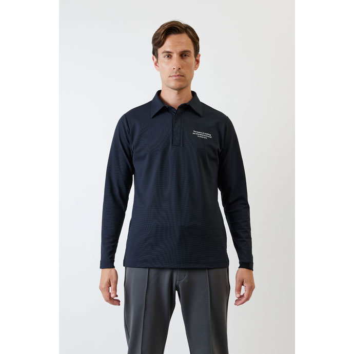 メンズ アクセル ゴルフウェア 長袖シャツ 比翼台衿シャツ AXN252101