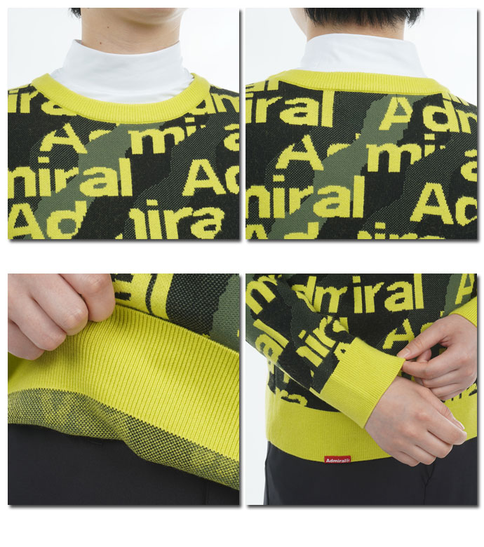 レディース アドミラル ゴルフウェア セーター オーロラロゴジャカード