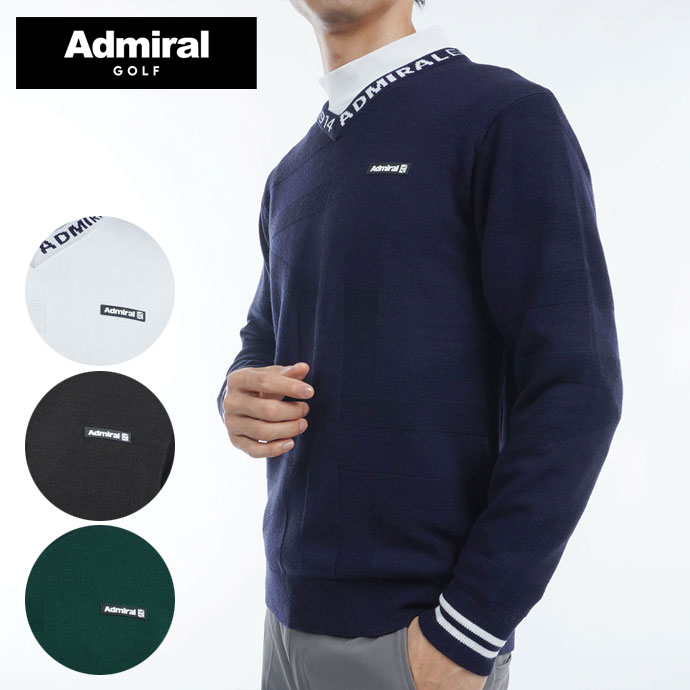 メンズ アドミラル ゴルフウェア セーター ユニオンジャックジャガード