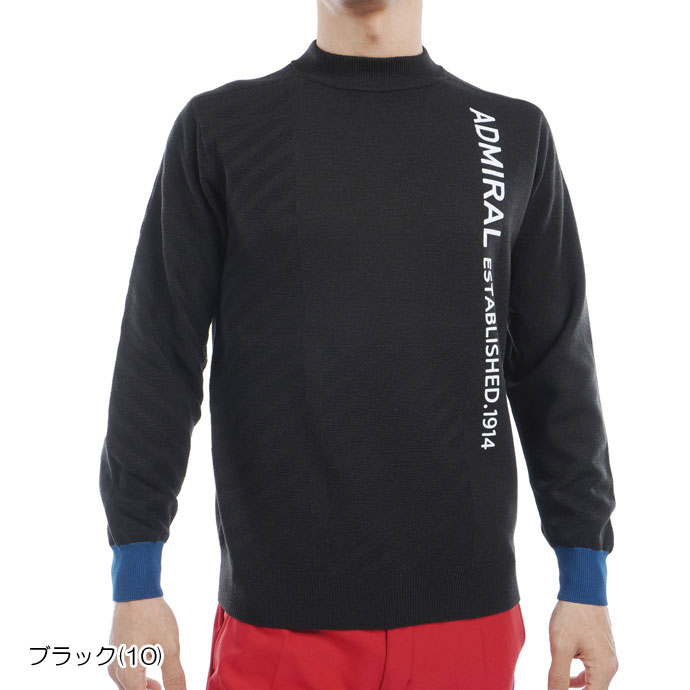 メンズ アドミラル ゴルフウェア セーター ラインロゴモックネック