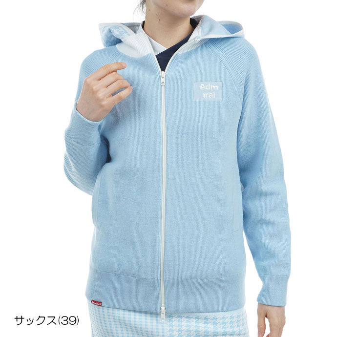 レディース アドミラル ゴルフウェア アウター 防風裏地付フルジップ