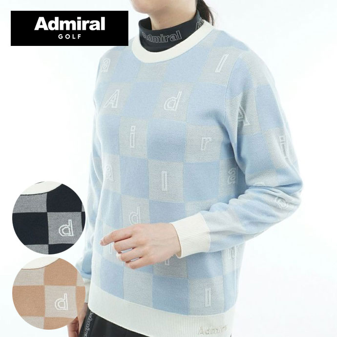 レクサス×アドミラル ニット カーディガン ジャケット 長袖 ゴルフウェア　L golf-joshi_23amt-f002-adla359