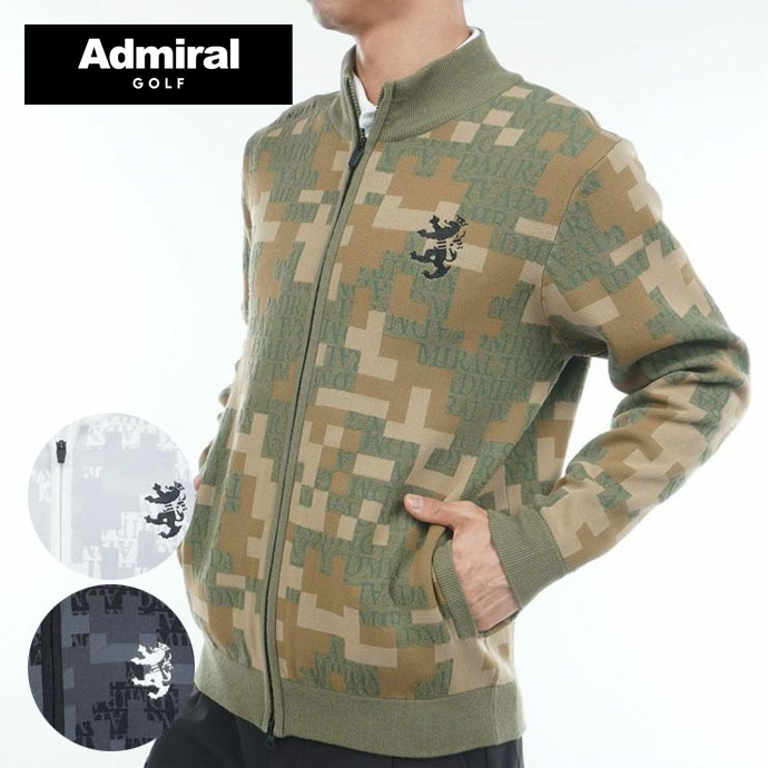 メンズ アドミラル ゴルフウェア セーター モザイクカモフラージュ