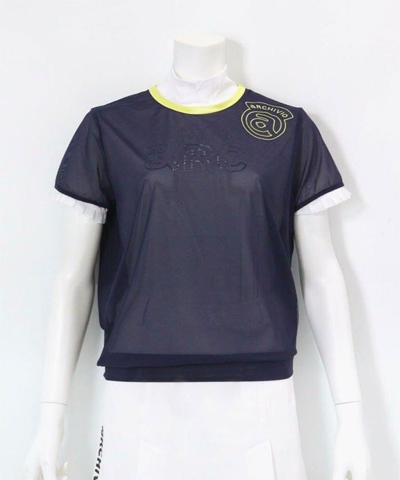 アルチビオ ゴルフウェア 半袖シャツ シアー×フリルツインセット