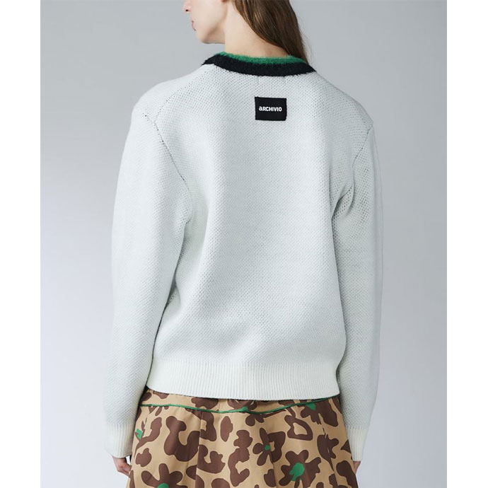 アルチビオ ゴルフウェア セーター 黒ヒョウジャガードニット A518020