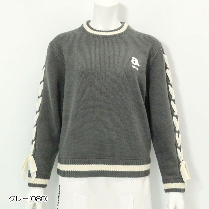 レディース アルチビオ ゴルフウェア セーター ブレードリボン袖ニット