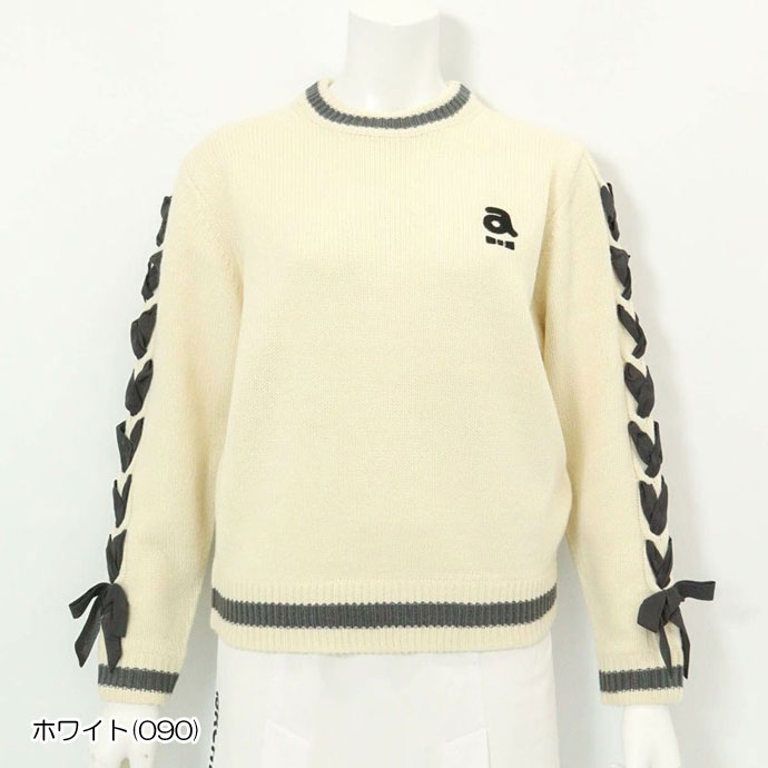 レディース アルチビオ ゴルフウェア セーター ブレードリボン袖ニット