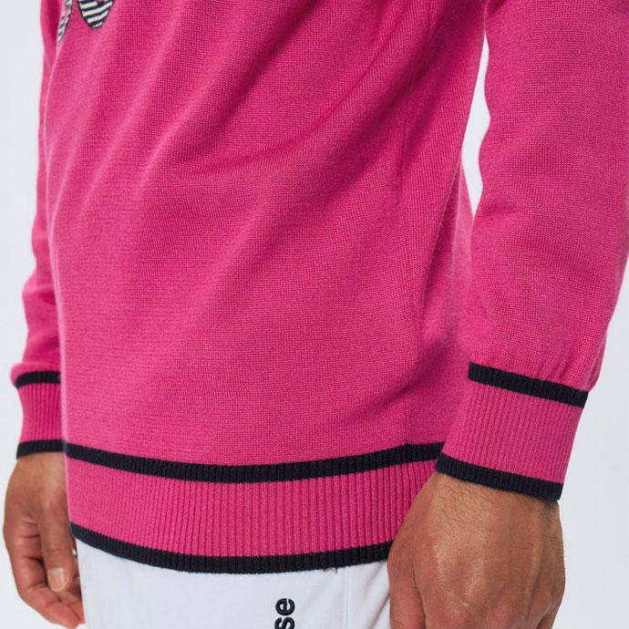 メンズ アンパスィ ゴルフウェア セーター クレアニットクルーネック