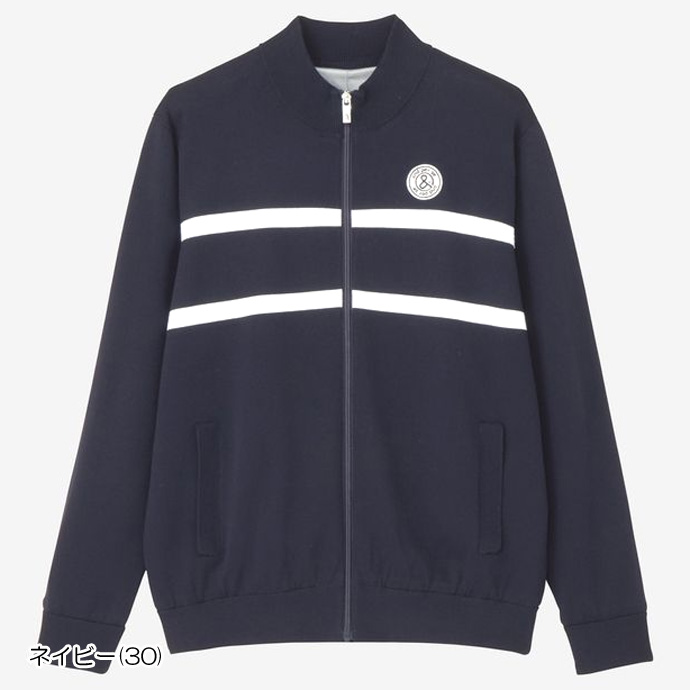 アンパスィ】人気ロゴワッペン×ヘリボーン柄長袖ゴルフニットブルゾンジャケットLL アンパスィ】人気ロゴワッペン×ヘリボーン柄長袖ゴルフニットブルゾン