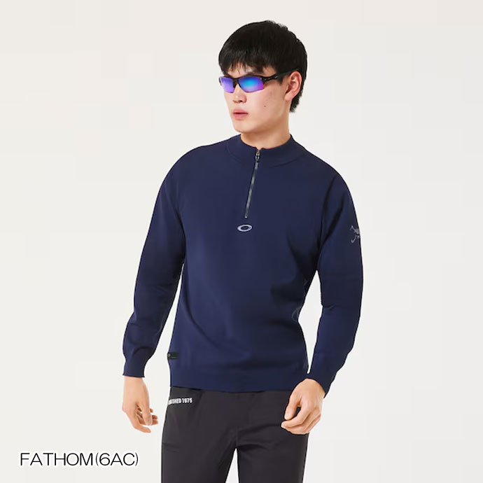 メンズ オークリー ゴルフウェア 長袖シャツ SKULL LS SWEATER MOCK