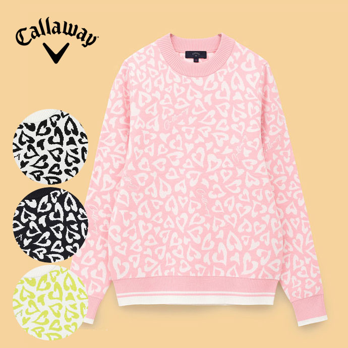 キャロウェイ ゴルフウェア セーター レオパードジャカード