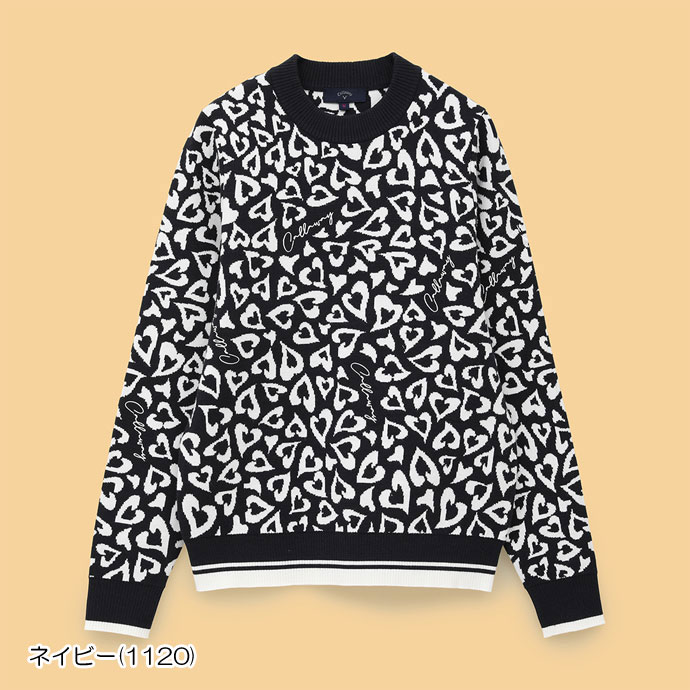 レディース キャロウェイ ゴルフウェア セーター レオパードジャカード