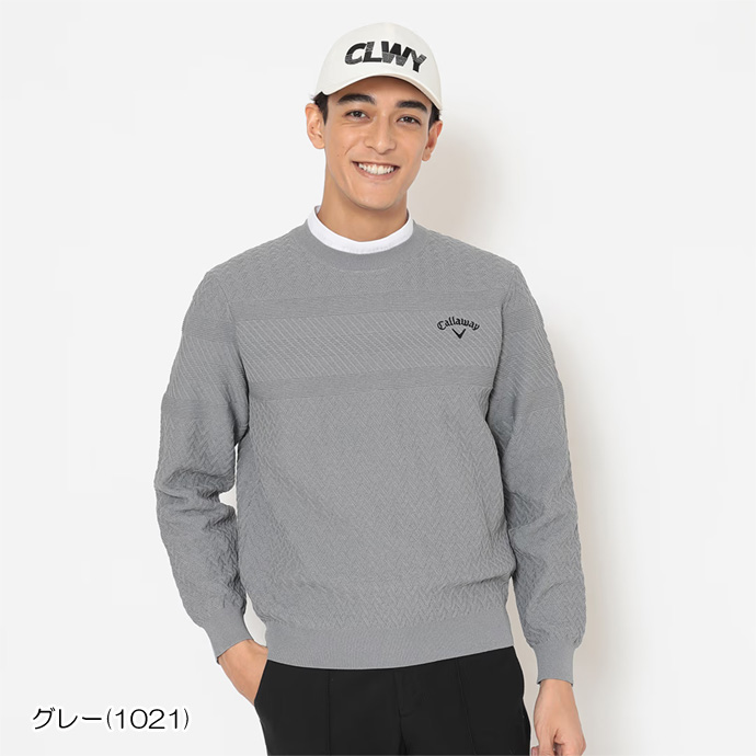メンズ キャロウェイ ゴルフウェア セーター クルーネックニット