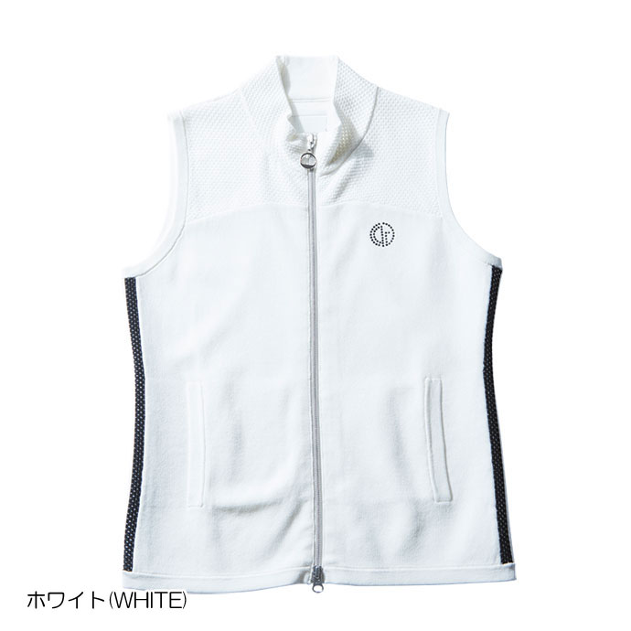 レディース CPG ゴルフウェア ベスト サイドラインフルジップ