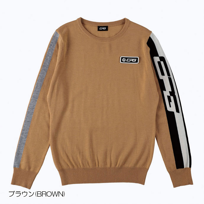 CPGゴルフ クルーネックロゴ柄　ニット　新品未使用 FILA GOLF（フィラゴルフ ）の「FILA GOLF/フィラゴルフ ゴルフウェア