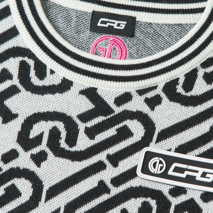 レディース CPG ゴルフウェア セーター チェーンロゴリブセーター