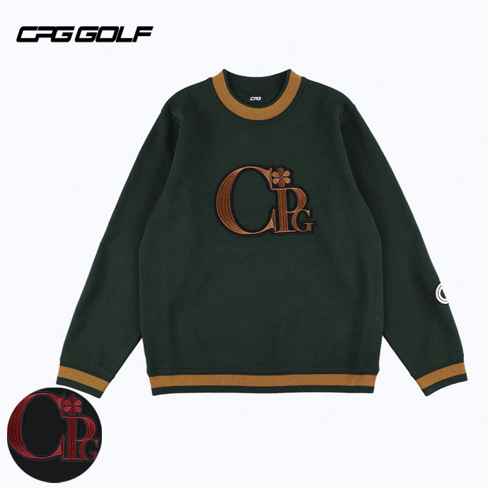 メンズ CPG ゴルフウェア セーター フラワーロゴラインセーター