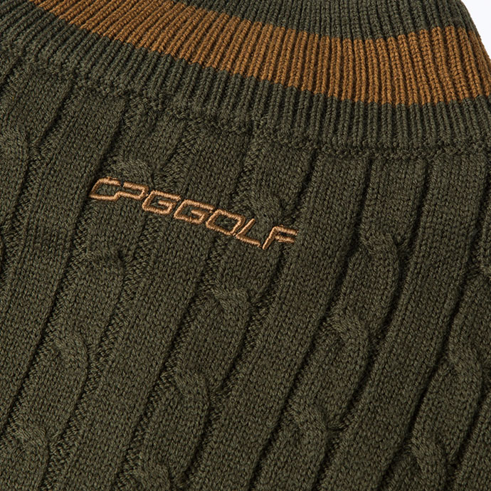 CPG ニット オペーク ドット クリップ OPAQUE.CLIP ハイネックミドルゲージニット