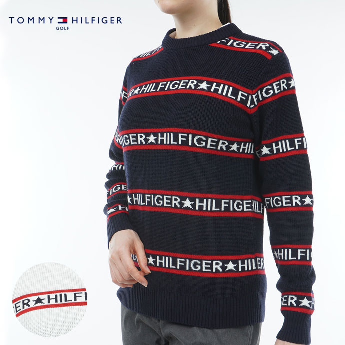 トミーヒルフィガー ロゴストライプクルーセーター THLA349 レディース