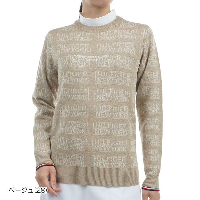 レディース トミーヒルフィガー ゴルフウェア セーター モノグラムジャ