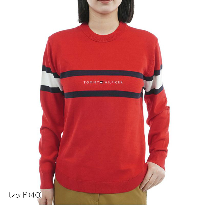 トミーヒルフィガー ゴルフウェア セーター フロントロゴ クルーネック