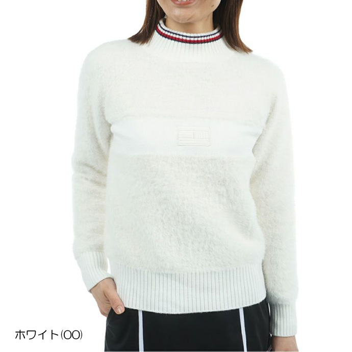 トミーヒルフィガー ゴルフウェア セーター シャギー ハイネックニット