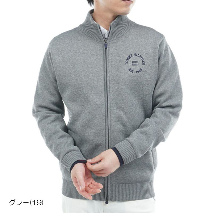 トミーヒルフィガー/ゴルフ 防風ジャケット【グレー/LL】美品！ tom-159ap863-wear2.jpg