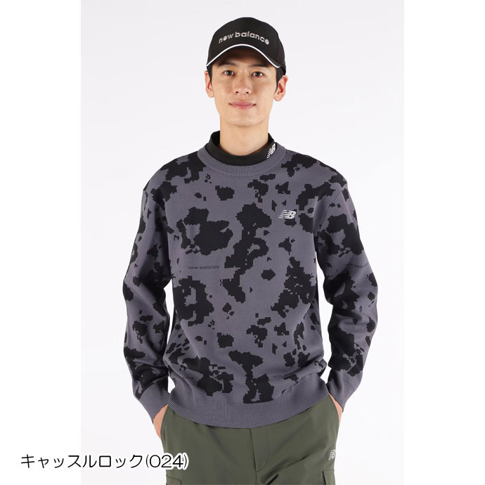 ニューバランス] ゴルフ メンズ クルーネックニット (14G ロゴ