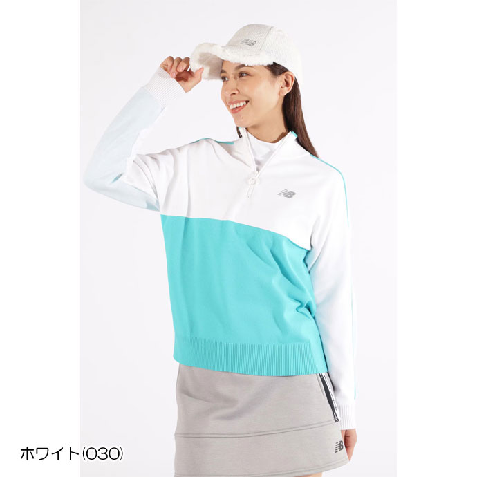 レディース ニューバランス ゴルフウェア セーター ハーフジップ
