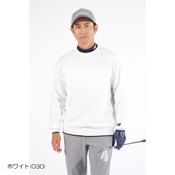 メンズ ニューバランス ゴルフウェア セーター クルーネックニットプル