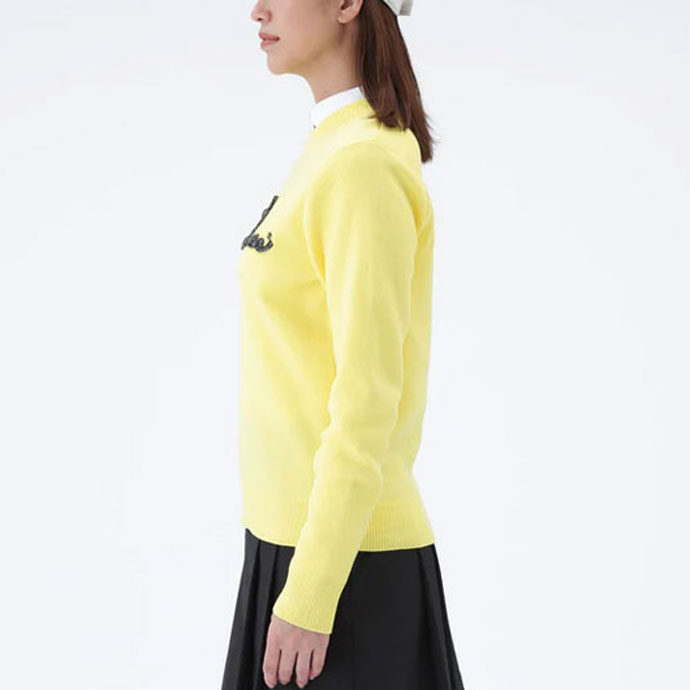 ニューバランス　ゴルフ　セットアップ　ニット　スカート　黄色　白　サイズＭ　美品 ニューバランス ゴルフ セットアップ ニット スカート 黄色 白 サイズ