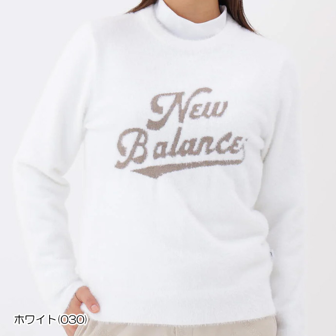 New Balance ホワイト セーター ニューバランス ゴルフウェア セーター CREW NECK KNIT PULLOVER