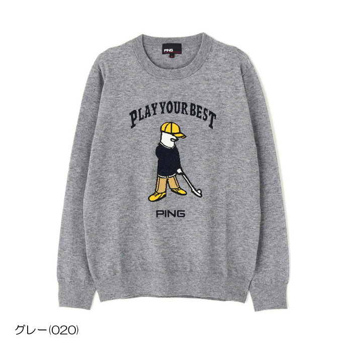 ピン ゴルフウェア セーター Mr．PINGジャカードクルーネック