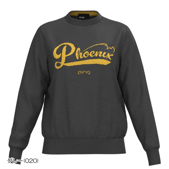 レディース ピン ゴルフウェア セーター モールジャカードクルーネック