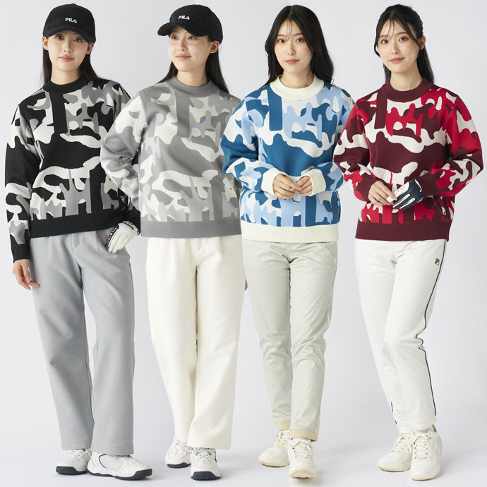 レディース フィラ ゴルフウェア セーター 軽量ニットセーター 795761