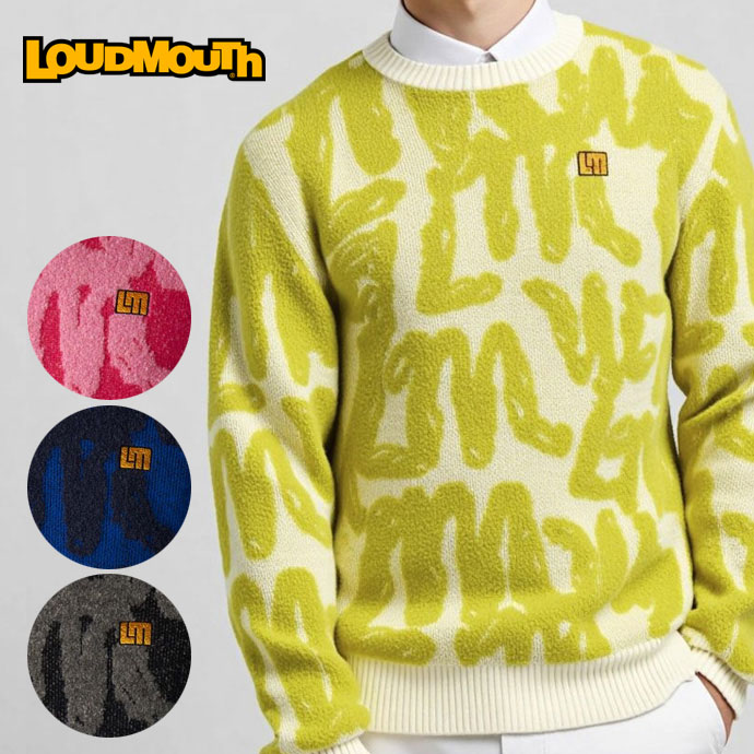 メンズ ラウドマウス ゴルフウェア セーター クルーネックセーター