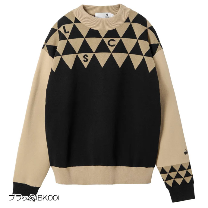 レディース ルコック ゴルフウェア セーター 裏地付き防風モックネック