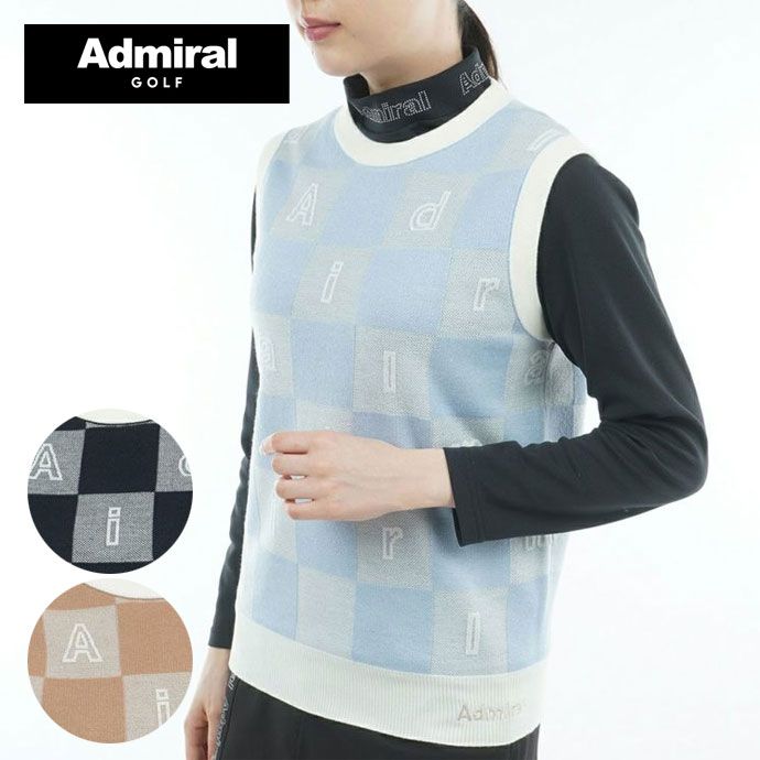 レディース アドミラル ゴルフウェア ベスト モノグラムジャカード
