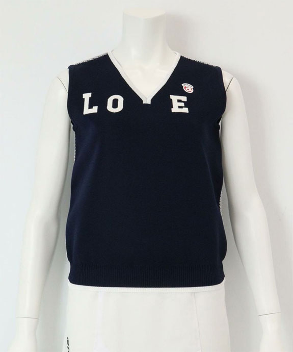 レディース アルチビオ ゴルフウェア ベスト LOVEバックメッシュ