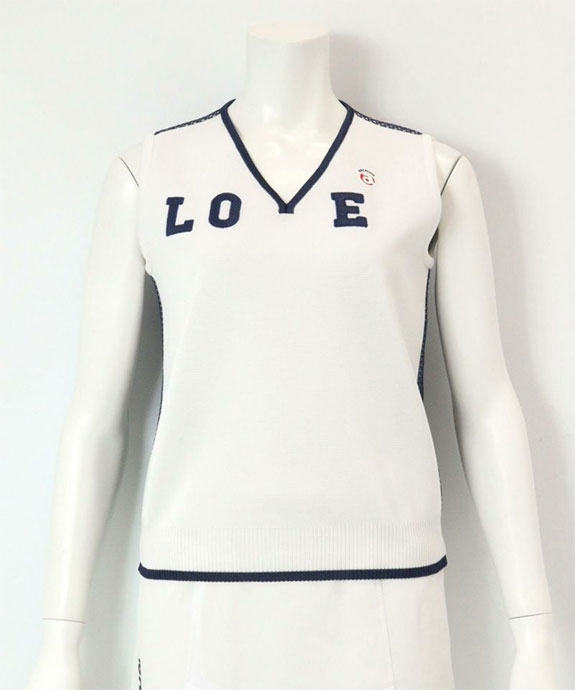 レディース アルチビオ ゴルフウェア ベスト LOVEバックメッシュ