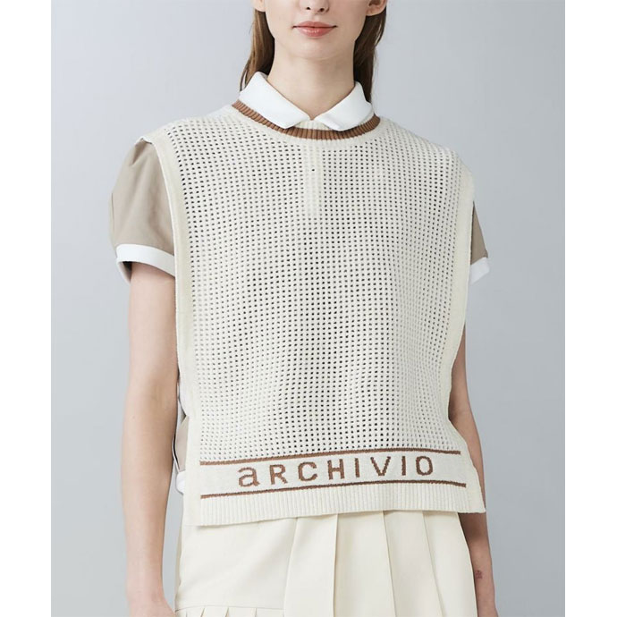 アルチビオ ゴルフウェア ベスト モールニットメッシュベスト A518907