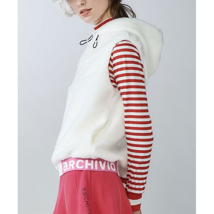 アルチビオ　ベスト　フード フード付きハーフジップニットベスト|アルチビオ-アウトレット