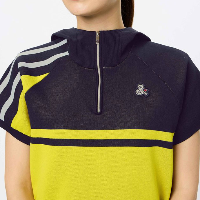 アンパスィ ライトウェイトニット長袖ハーフジップフーディ AFF2714C7