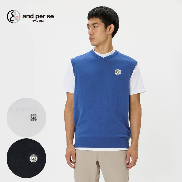 メンズ アンパスィ J QUALITY コットンミックスニットベスト AMS2006A3