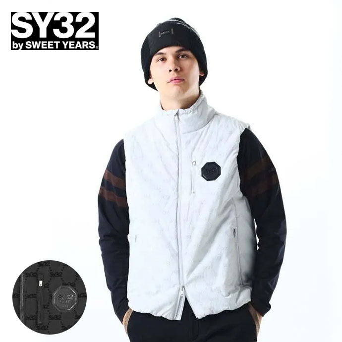 メンズ SY32 ゴルフウェア ベスト FLOCKY WOVEN STRECH VEST