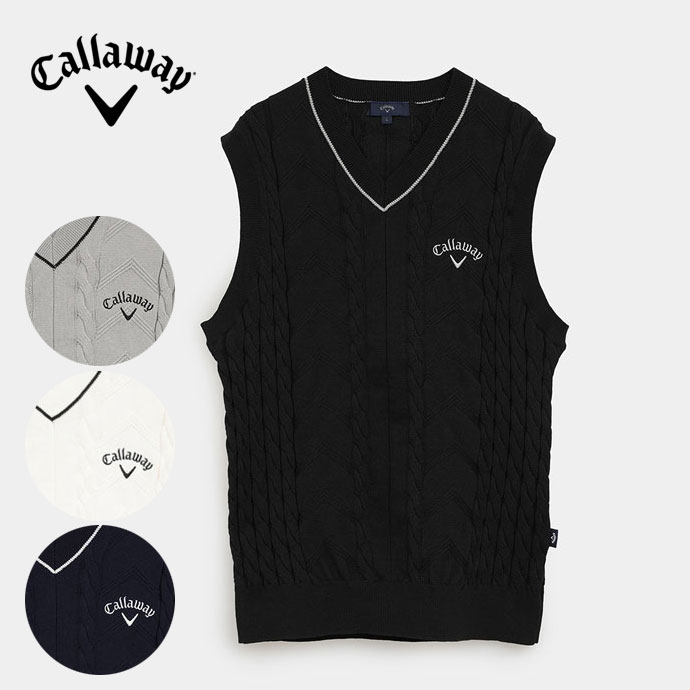 メンズ キャロウェイ ゴルフウェア ベスト Vネックニットベスト