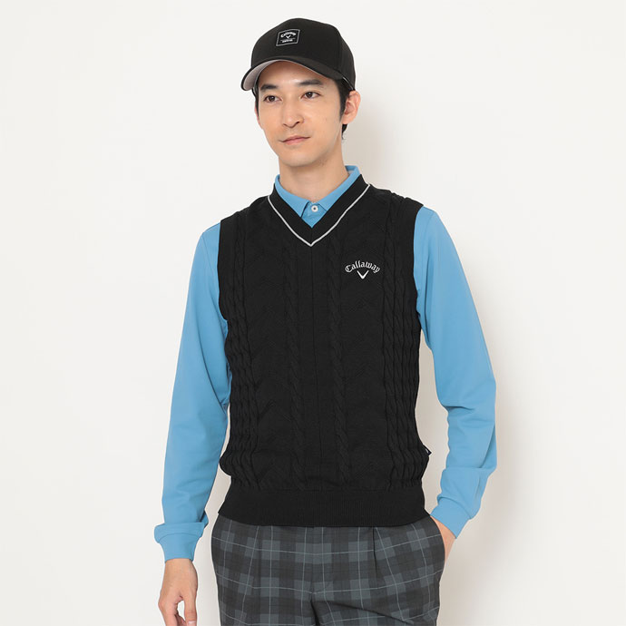 メンズ キャロウェイ ゴルフウェア ベスト Vネックニットベスト